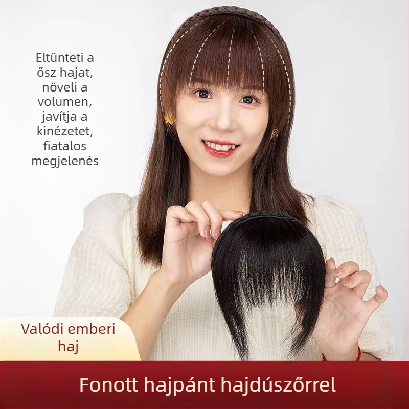 Frufroszos paróka - copf fejkendővel - magas hőmérsékletű huzalból készült haj - arcformázó hatás - Henan eredet