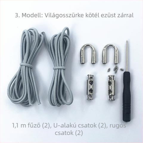 Elasztikus cipőfűzők kötés nélkül – a vászoncipőkhöz, felnőttek és gyerekek számára, csattal, tavaszra