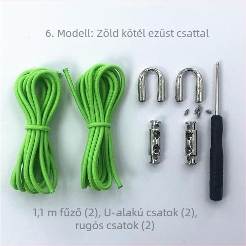 Elasztikus cipőfűzők kötés nélkül – a vászoncipőkhöz, felnőttek és gyerekek számára, csattal, tavaszra