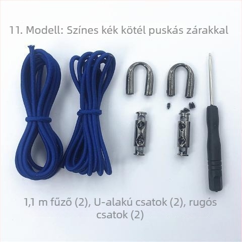 Elasztikus cipőfűzők kötés nélkül – a vászoncipőkhöz, felnőttek és gyerekek számára, csattal, tavaszra