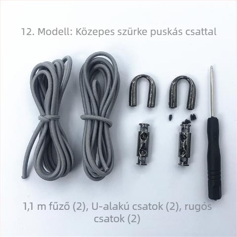 Elasztikus cipőfűzők kötés nélkül – a vászoncipőkhöz, felnőttek és gyerekek számára, csattal, tavaszra