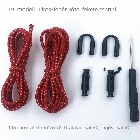 Elasztikus cipőfűzők kötés nélkül – a vászoncipőkhöz, felnőttek és gyerekek számára, csattal, tavaszra