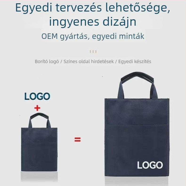 Oxford anyagból készült dokumentumtáska, zárható, téglalap alakú