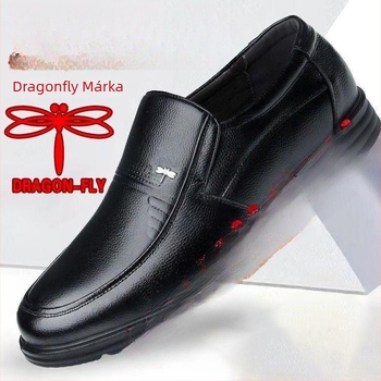 Férfi bőrből készült cipő, felsőrész kecske bőrből, talp gumi, faragott szárny mintás, idős férfiaknak, 2025 tavasz kiadás