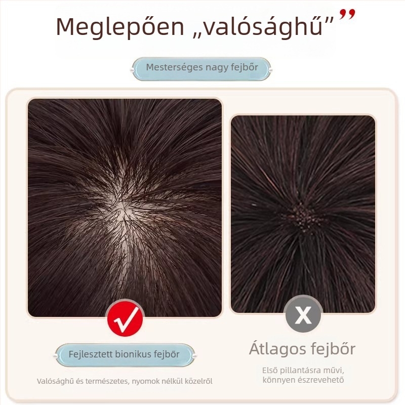 Hajtopper ritkuló hajhoz, előre csipkével, göndör textúra, magas hőálló selyem anyag, nem festhető