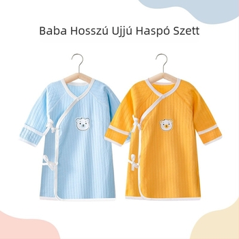 100% pamut baba alvóruha szett – uniszex, újszülött 0–12 hónap, karikatúra mintás, nedvességelvezető