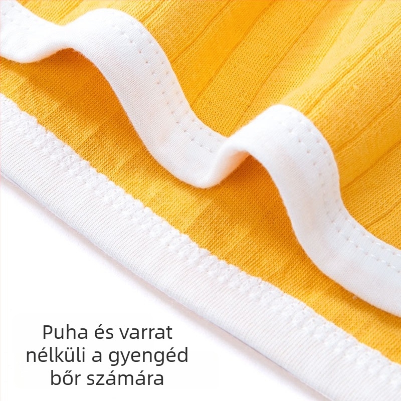100% pamut baba alvóruha szett – uniszex, újszülött 0–12 hónap, karikatúra mintás, nedvességelvezető