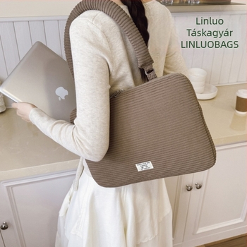 Linluo 14 hüvelykes Corduroy laptop táska - lélegző, városi elegáns válltáska nőknek