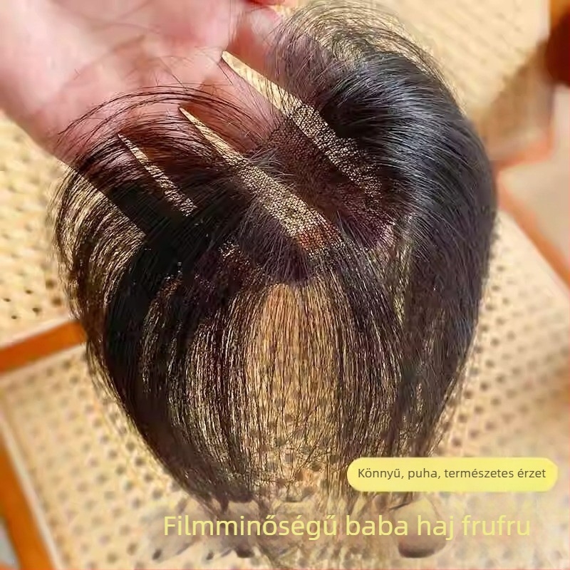 Lanugo frufros paróka nőknek, kézzel készült, magas hőmérsékletű szálak, nem festhető vagy dauerolható