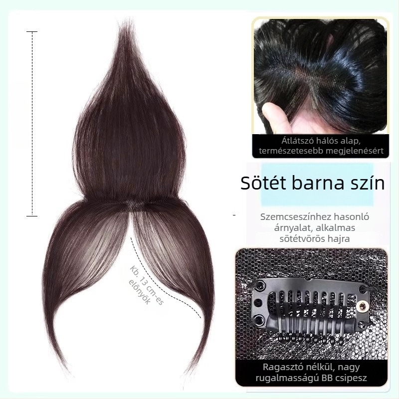 Lanugo frufros paróka nőknek, kézzel készült, magas hőmérsékletű szálak, nem festhető vagy dauerolható
