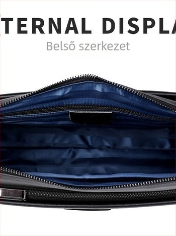 Férfi válltáska valódi bőrből, felsőréteg marhabőrből, egyszínű mintázat, poliészter bélés, tavasz 2024