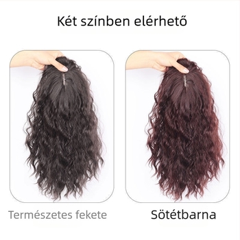 Paróka darab, volumennel, hőálló szálak, mechanizmusos feldolgozás, modell: Corn perm replacement block, súly: 60–75 g