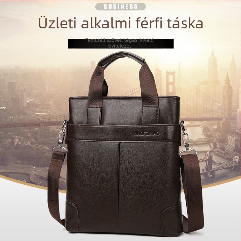Infino férfi crossbody táska - szabadidős utazás stílus - PU bőr - modell 1078-1
