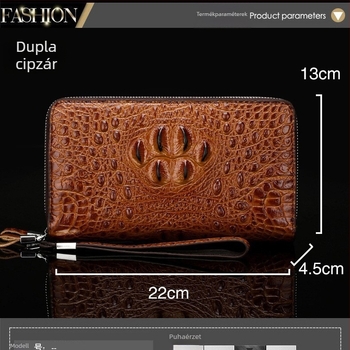 Férfi clutch pénztárca – PU vízálló, egyszínű dizájn, Business Elite stílus, Zuo Lun Bird