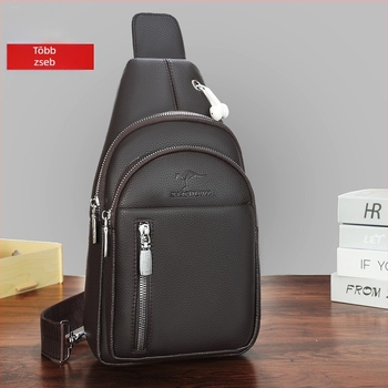 Férfi PU bőr crossbody táska több zsebbel - kopásálló, vízálló, lélegző, ultrakönnyű, nagy kapacitású mindennapi használatra