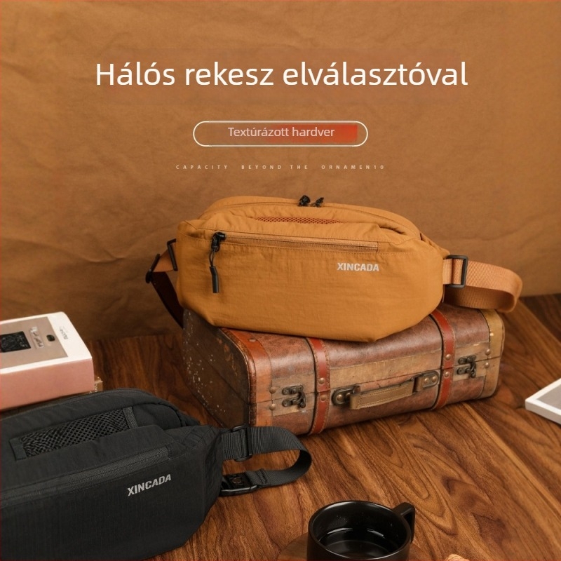 Férfi keresztpántos válltáska, nylonból, vízálló, ultrakönnyű, szabadidős utazási stílus, Xincada
