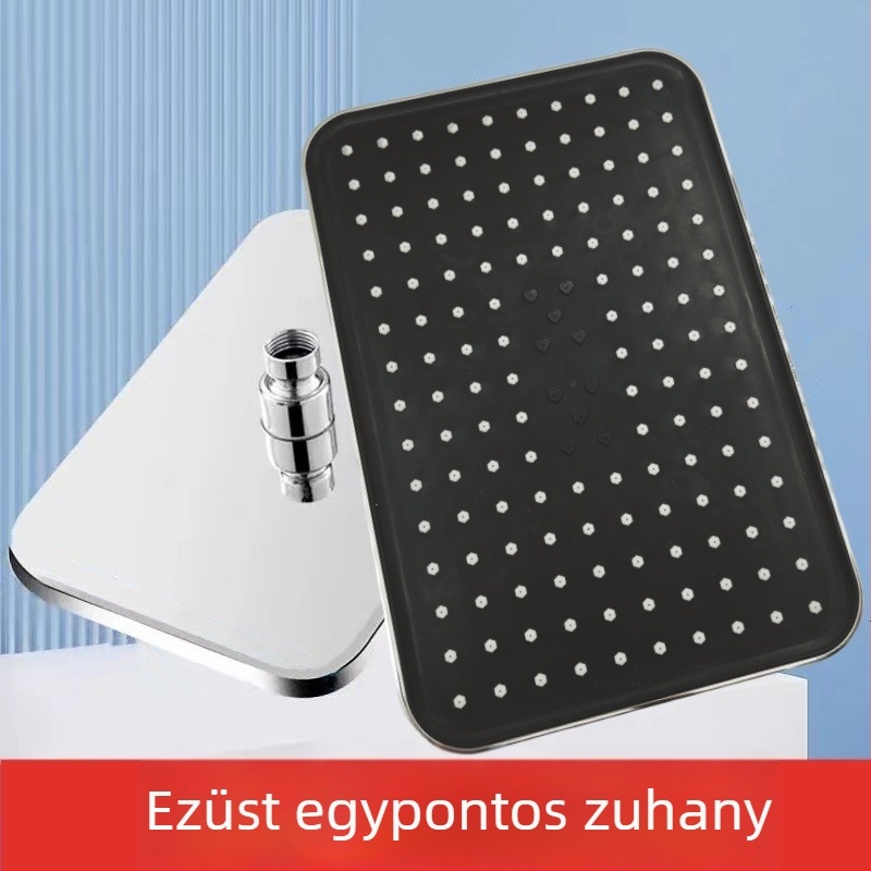 Felső sugárzású zuhanyfej készlet – ABS, eső funkció, csavaros szerelés, négyszögletes modell