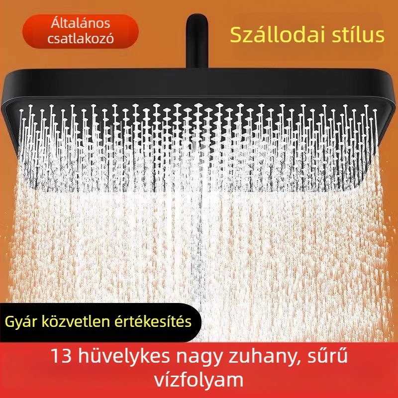 Felső sugárzású zuhanyfej készlet – ABS, eső funkció, csavaros szerelés, négyszögletes modell