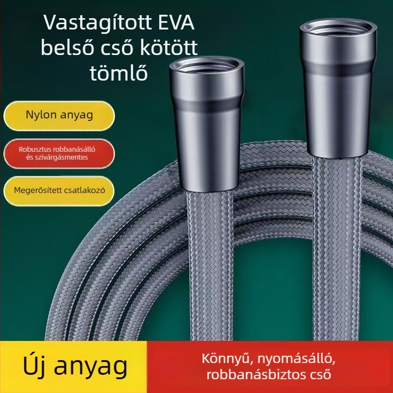 Nylon fonott zuhanycső, forgatható szerelés, modell 000, esőzuhany funkcióval, modern minimalista stílus