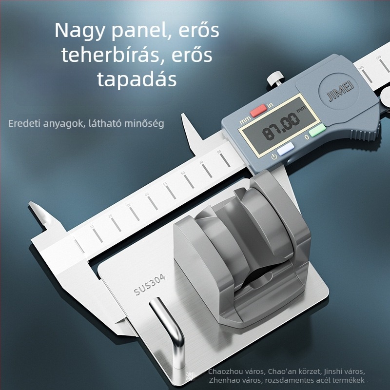 Zuhanyfej tartó, fúrás nélküli szerelés, modell 001, rozsdamentes acél, többszintű állítás