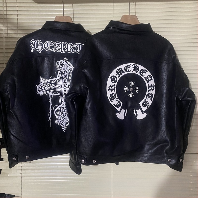 PU bőrből készült dzseki, gallér Lapel, egy soros záródás, laza szabás, oldalsó zsebek, keresztvarrott részletek