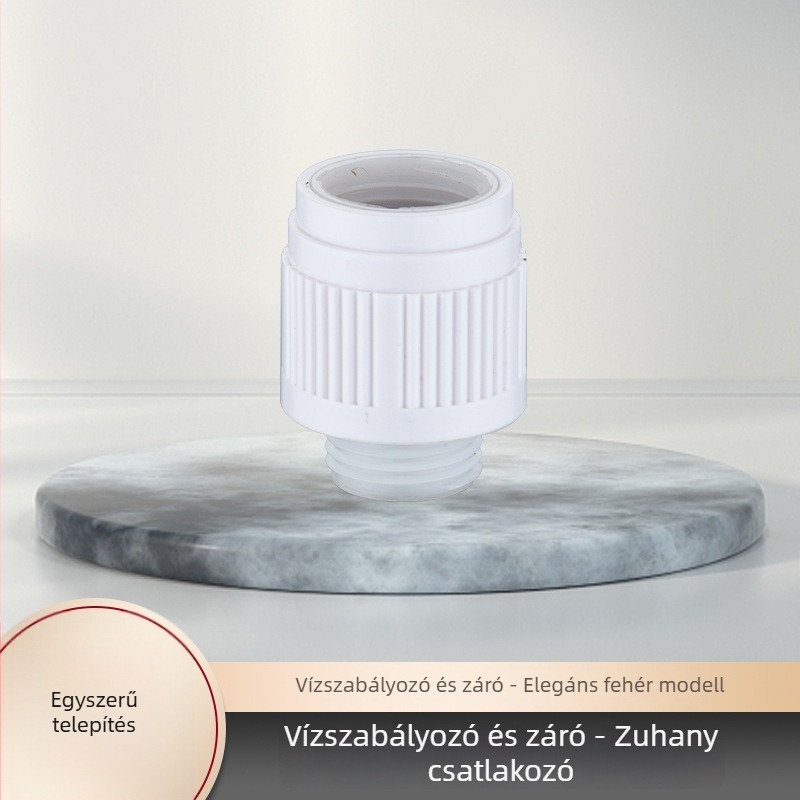 Kézi zuhanyfej egy érintéses vízszabályozással, gyors tömlőcsatlakozó, forgó szerelés, modell ZC-16800358, PP, 100°C, 50 MPa