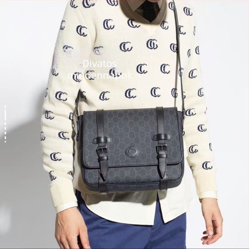 Férfi crossbody táska (PVC anyag; vízálló; ultra könnyű; vászon bélés; betűk mintázat)
