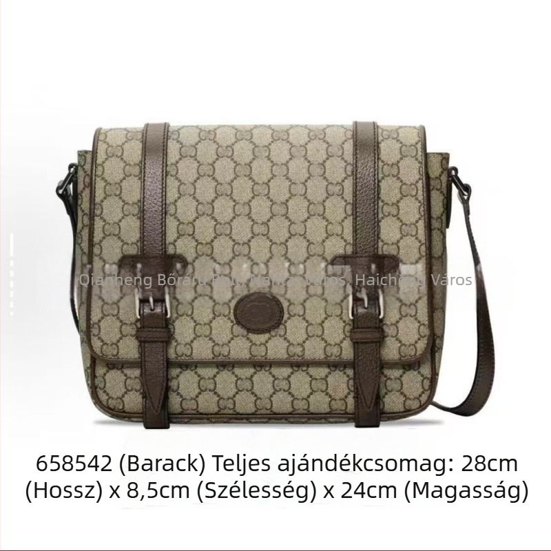 Férfi crossbody táska (PVC anyag; vízálló; ultra könnyű; vászon bélés; betűk mintázat)