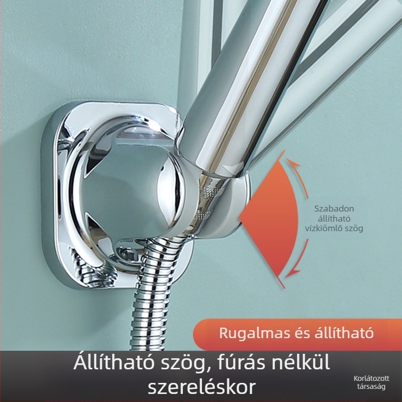 Kéz zuhanytartó – ABS anyag, fúrás nélküli telepítés, állítható rögzítő talp, elektroplating felület, könnyű luxus stílus