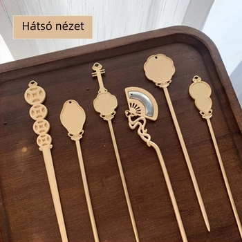 Hajtű – fém, etnikai stílus, virág alakú, festett felület (2025 nyár)