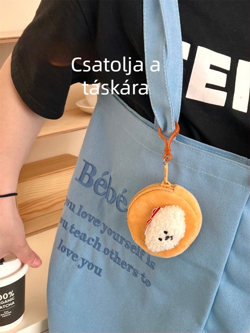Plüss érme pénztárca állatmintával, egylapos dizájnnal, mindennapi használatra