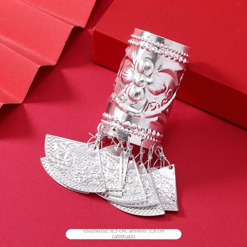 Hajtű tassel díszítéssel, etno Hanfu stílusú, ötvözött anyagból, csepp alakú, elektroplatált bevonattal, esküvőre