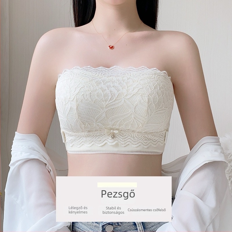 Pluszméretű váll nélküli melltartó nagy méretű mellekre – csúszásmentes, push-up, láthatatlan, hátsó rész nélküli, levehető dupla vállpántok