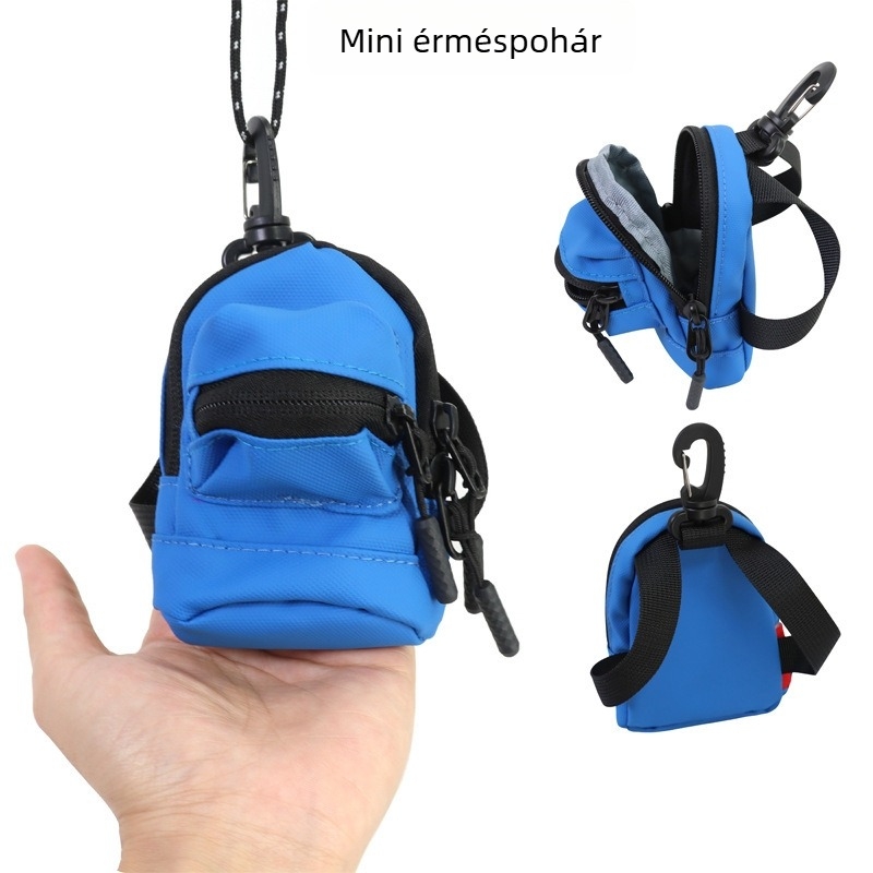 Érmetáska keresztbody cipzárral, uniszex, Oxford anyag, 1 hajtásos pénztárca, bélés vászon