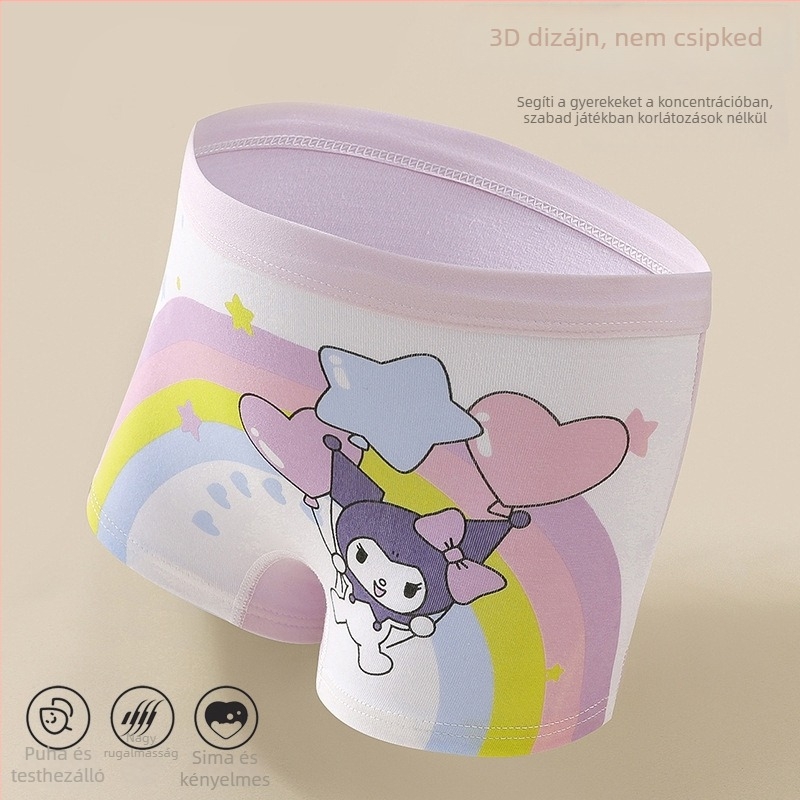 Lányoknak készült 100% pamut boxer brief – kényelmes pamut alsónemű
