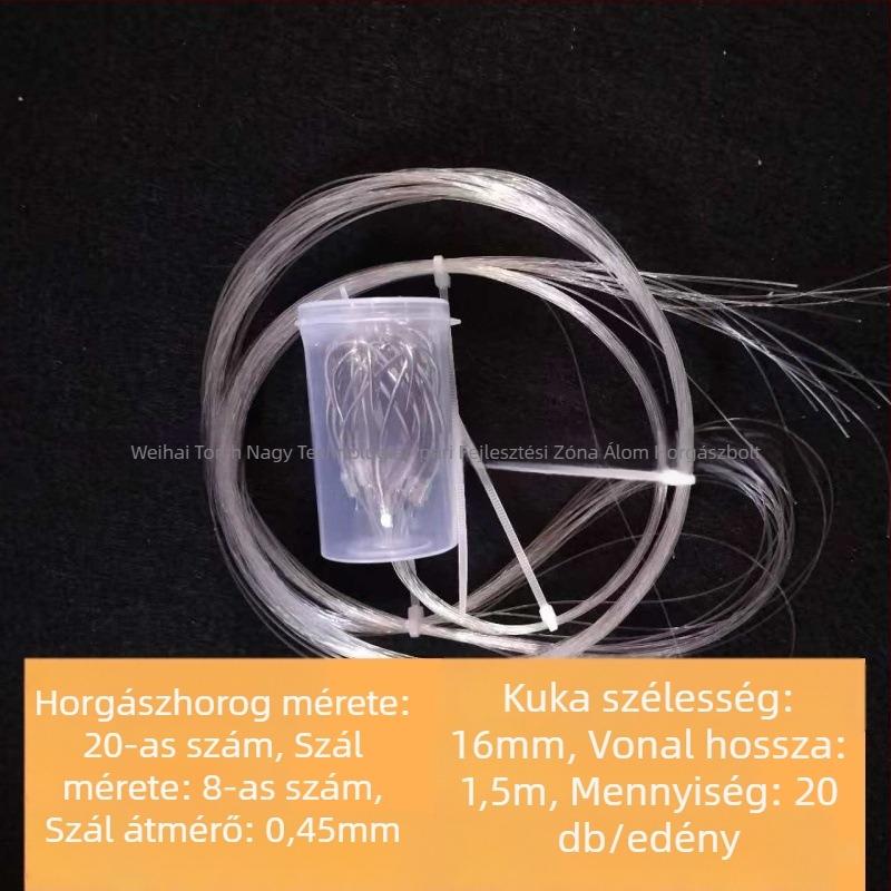 Tengeri horgászat kézzel kötött horog nylon vezetővel, egy horog, szúrós szájszög