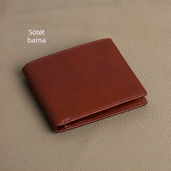 Mi'an férfi pénztárca, bőr, háromhajtásos, első réteg marha bőrből, ultra-könnyű bővítési lehetőséggel, nagy kapacitás