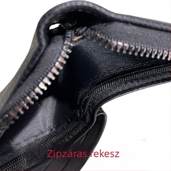 Férfi PU bőr rövid pénztárca, hajtogatható, két hajtás, nemzetközi stílus, poliészter bélés