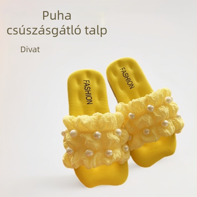 Gyerekeknek szóló szandálok – hercegnő-stílus, puha talp, csúszásmentes, légáteresztő, mindennapi viselet ruhához.