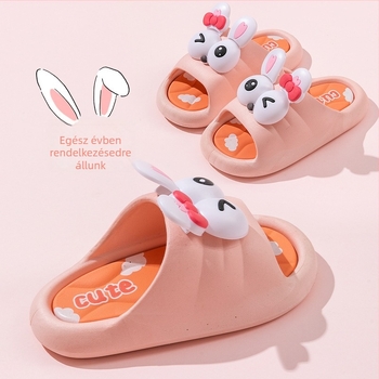 Gyerekeknek szóló karikatúra mintás flip-flop – uniszex, csúszásmentes, puha talp.