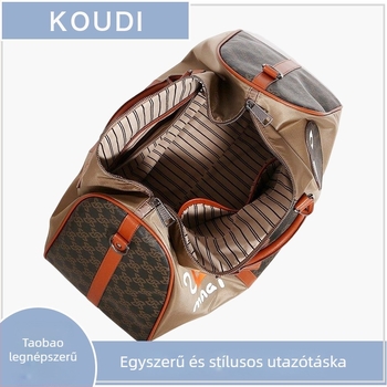 KOUDI Nagy kapacitású utazótáska, Oxford anyagból, vízálló, 56–75L, állatmintás, városi minimalizmus
