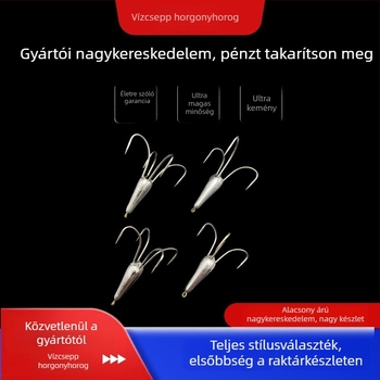 Barbás horog, vízcsepp alakú, Nr. 16, folyóhoz