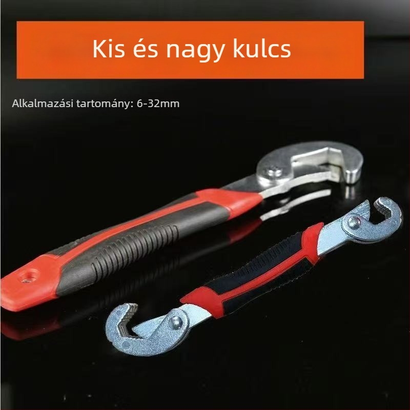 Hüvelykes kulcs – Többfunkciós autógumi javító eszköz forgófejjel, magas széntartalmú acél