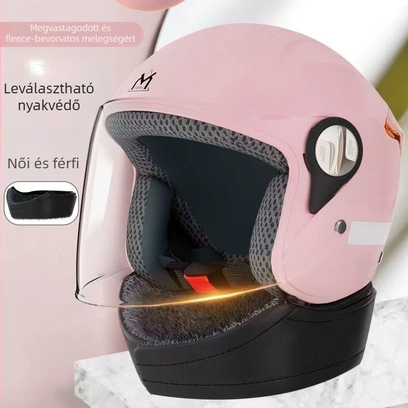 Téli elektromos kerékpár sisak, anti-fog, meleg védelem, szélálló, könnyű
