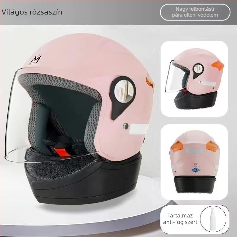 Téli elektromos kerékpár sisak, anti-fog, meleg védelem, szélálló, könnyű