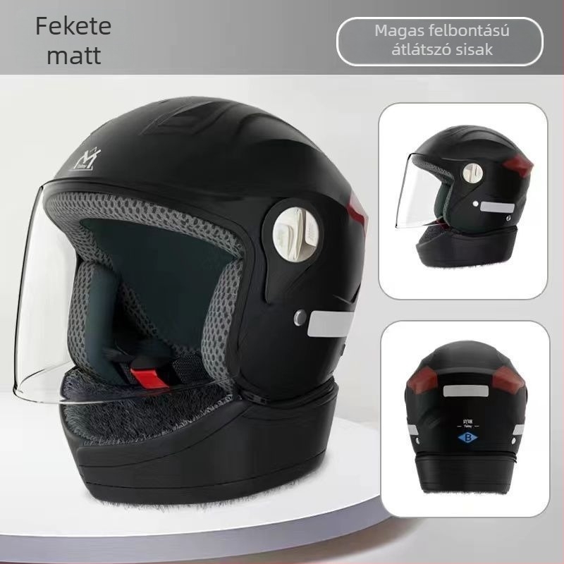 Téli elektromos kerékpár sisak, anti-fog, meleg védelem, szélálló, könnyű