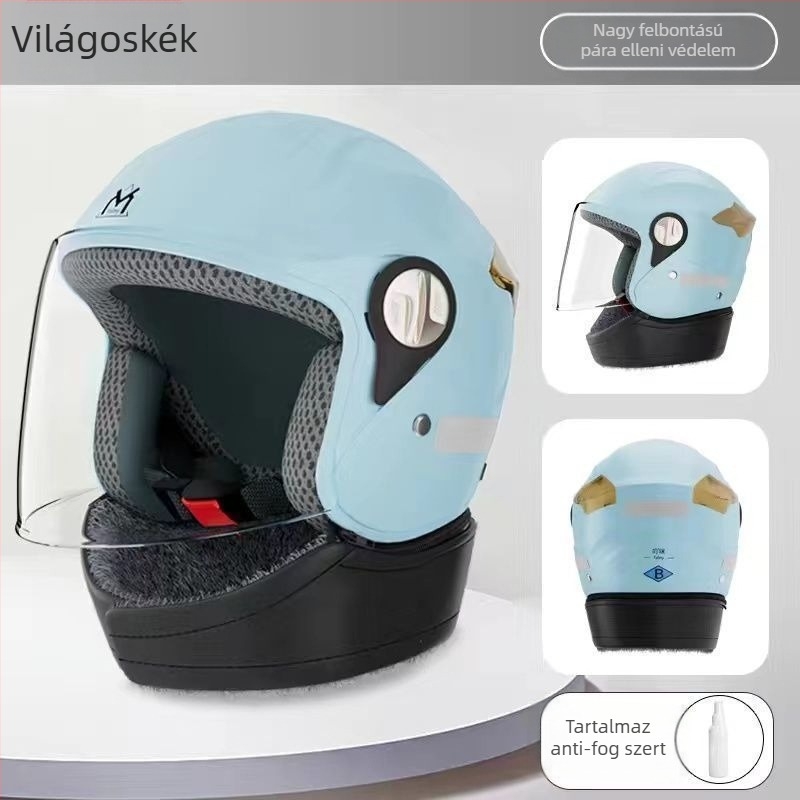 Téli elektromos kerékpár sisak, anti-fog, meleg védelem, szélálló, könnyű