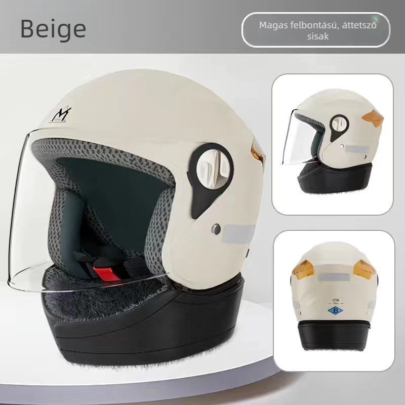 Téli elektromos kerékpár sisak, anti-fog, meleg védelem, szélálló, könnyű
