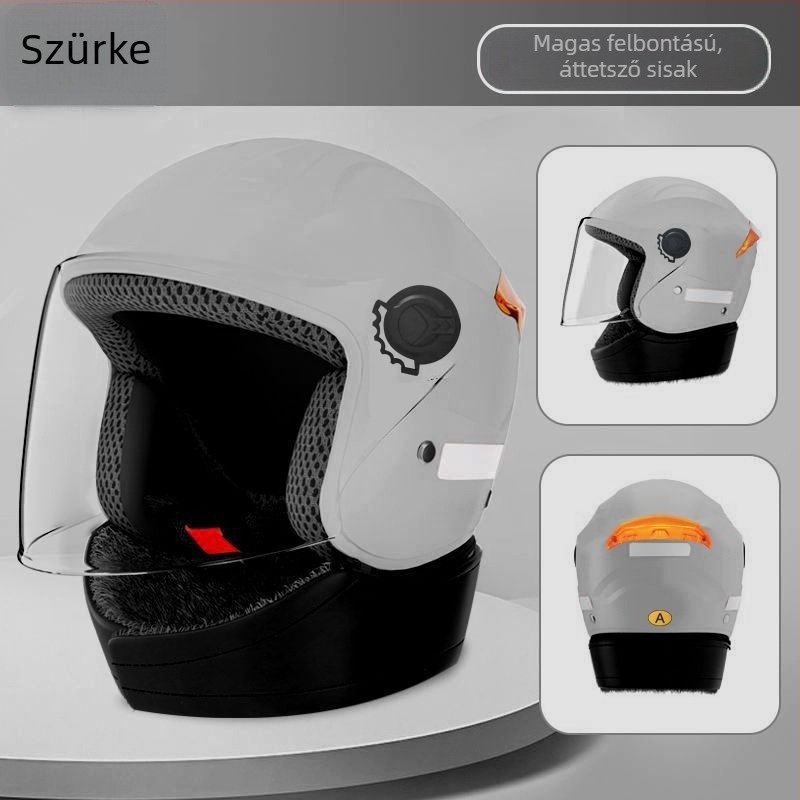 Téli elektromos kerékpár sisak, anti-fog, meleg védelem, szélálló, könnyű