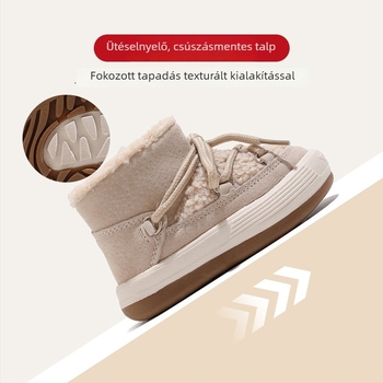 Baba téli csizma fleece bélésével, meleg és puha talppal, járást tanuló babáknak, 12–36 hónap